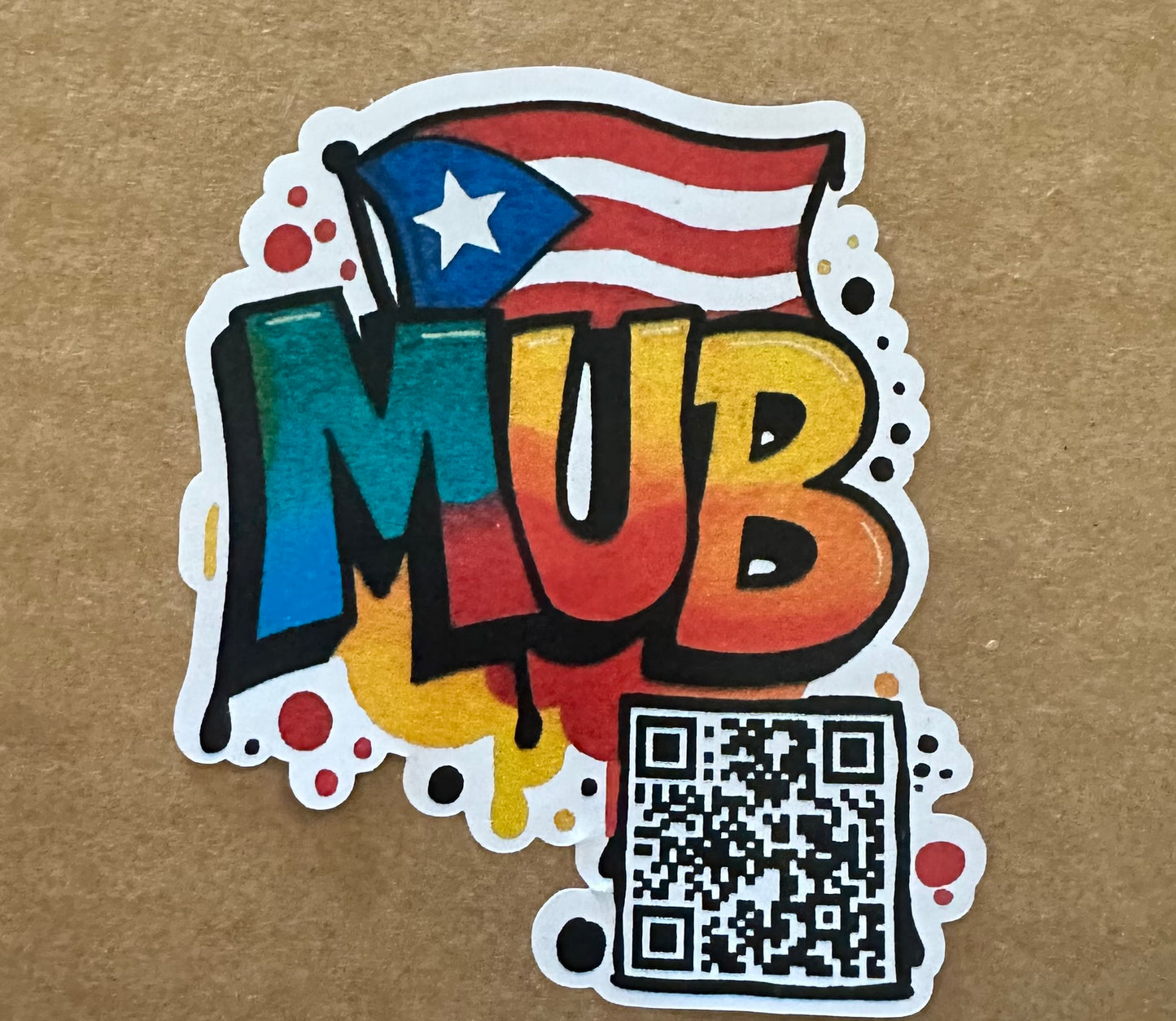 Stickers MUB (3”x3”) a 3 x $12 como las Palis